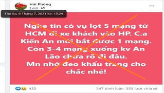 Bị xử phạt 12,5 triệu đồng vì đăng tải “nghe tin lọt 5 mạng từ HCM đi xe khách vào HP”