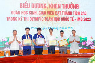 Hải Phòng: Khen thưởng thầy, trò đoạt huy chương Olympic Toán Quốc tế năm 2023