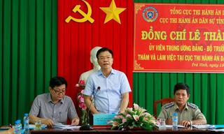 Bộ trưởng Bộ Tư pháp Lê Thành Long: THADS Trà Vinh cần quyết liệt thi hành dứt điểm các vụ việc có điều kiện