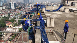 Hoàn thành cắt tầng 18 công trình 8B Lê Trực 