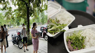 Người Hà Nội ôm cặp lồng xếp hàng 30 phút đợi mua phở sáng