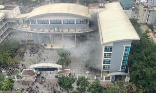Cháy tầng hầm Trường Tiểu học Yên Hoà, Cầu Giấy