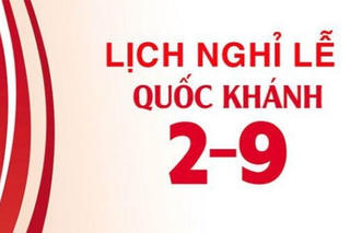 Lịch nghỉ lễ Quốc khánh 2/9/2023