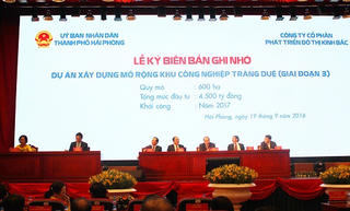 KCN Tràng Duệ - Hải Phòng mở rộng quy mô lên 600 ha