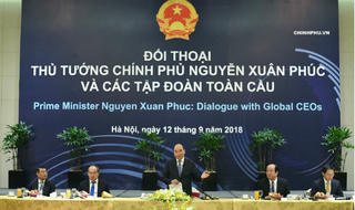 Thủ tướng đối thoại với lãnh đạo các tập đoàn toàn cầu về kinh tế Việt Nam