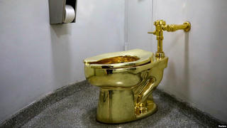 Toilet bằng vàng khối trị giá 5 triệu USD ở Anh bị đánh cắp 