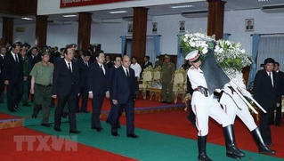 Thủ tướng Nguyễn Xuân Phúc dự Quốc tang Đại tướng Lào Sisavath Keobounphanh 