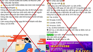 Công an Hà Nội khuyến cáo cảnh giác trước ứng dụng “giật” đơn hàng online