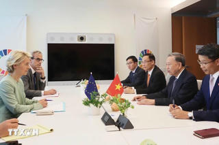 Tổng Bí thư, Chủ tịch nước Tô Lâm gặp Chủ tịch EC và Tổng thống Ukraine