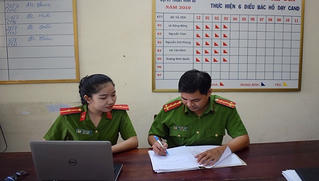 Đại úy công an luôn hết lòng vì công việc và đồng nghiệp