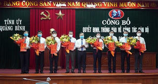 Quảng Bình điều động, bổ nhiệm 8 cán bộ, lãnh đạo chủ chốt
