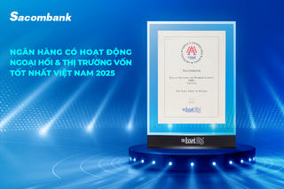 Sacombank 4 năm liền được The Asset vinh danh dẫn đầu lĩnh vực ngoại hối và thị trường vốn