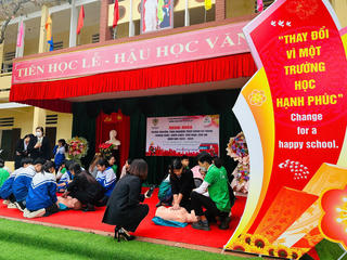 Học sinh xã Đại An với trải nghiệm phòng cháy chữa cháy