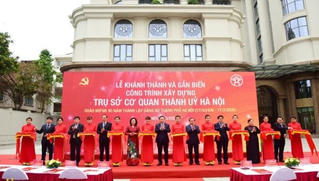 Khánh thành và gắn biển công trình chào mừng 90 năm Ngày thành lập Đảng bộ TP Hà Nội