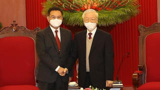 Tổng Bí thư Nguyễn Phú Trọng: Việt Nam ủng hộ mạnh mẽ và toàn diện công cuộc đổi mới của Lào