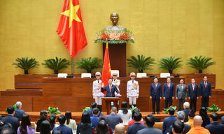 Ảnh: Lễ tuyên thệ nhậm chức của tân Chủ tịch nước Võ Văn Thưởng