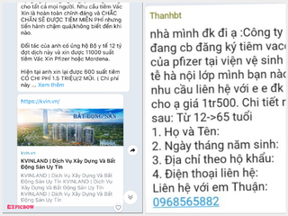 Cần nhanh chóng làm rõ thông tin tiêm vắc-xin có chi phí 1,5 triệu/2 mũi