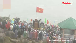 Lễ chào cờ đầu năm mới 2023 tại điểm cực Đông trên đất liền