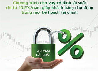 Vietcombank áp dụng chương trình lãi suất cố định trung và dài hạn