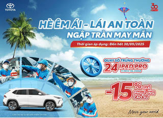 Toyota Việt Nam triển khai chương trình khuyến mại dịch vụ cho khách hàng trong 3 tháng