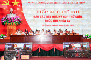 Trưởng Ban Chính sách chiến lược Trung ương Trần Lưu Quang tiếp xúc cử tri tại Hải Phòng
