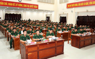 BĐBP Cà Mau phát động cao điểm 'Phất cao cờ hồng tháng Tám - Thi đua giành 3 nhất'