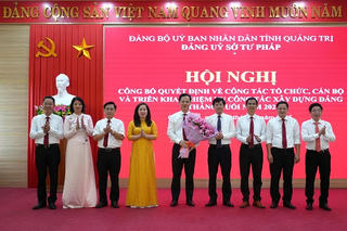Kiện toàn tổ chức Đảng ủy Sở Tư pháp Quảng Trị nhiệm kỳ 2025-2030