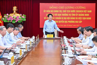 Chủ tịch nước Lương Cường làm việc với Ban Thường vụ Tỉnh ủy Quảng Ninh
