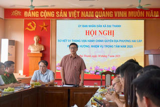 Xã Đại Thanh từng bước ổn định và phát triển mô hình chính quyền địa phương hai cấp