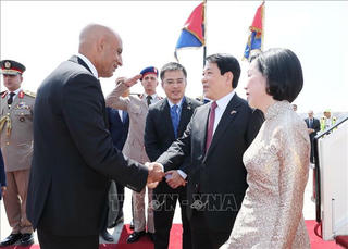 Chủ tịch nước Lương Cường bắt đầu chuyến thăm cấp Nhà nước Cộng hòa Ai Cập