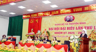Đại tướng Trịnh Văn Quyết dự Đại hội Đảng bộ xã Nguyên Bình lần thứ l