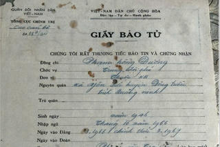 Nhắn tìm mộ Liệt sĩ Phạm Hồng Đương