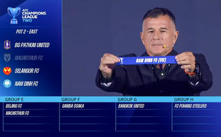 Nam Định chạm trán Gamba Osaka, Công an Hà Nội cùng bảng Beijing FC 
