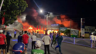 Đồng Tháp điều tra nguyên nhân vụ cháy lớn tại chợ thực phẩm Tam Nông