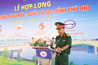  Hợp long cầu Phong Châu mới trên Quốc lộ 32C, vượt tiến độ gần 2 tháng