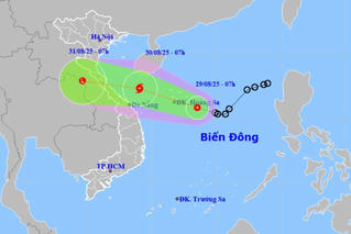 Áp thấp nhiệt đới trên biển Đông dự báo gây mưa dông mạnh vùng biển từ Nghệ An đến TP. Huế