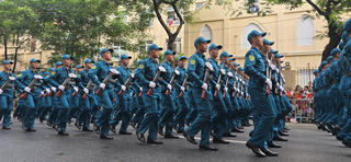 Khí phách nam Dân quân tự vệ trong ngày Tổng duyệt diễu binh A80