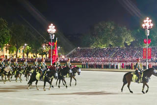 Cảnh sát cơ động Kỵ binh uy phong diễu binh trên Quảng trường Ba Đình