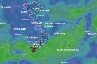 Xuất hiện vùng áp thấp đang mạnh lên trên biển Đông