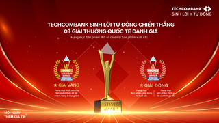 Sản phẩm Techcombank sinh lời tự động giành giải Vàng Stevie Awards