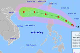 Bão Ragasa có thể giật trên cấp 17 khi vào Biển Đông