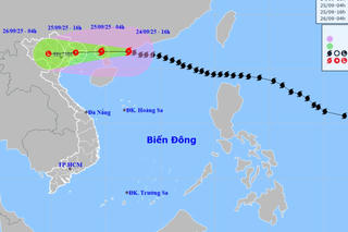 Bão số 9 chỉ còn cách Quảng Ninh 450km
