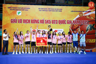 Những cô gái phố núi đạt "ngôi vương" giải Vô địch bóng rổ 5x5 U23 Quốc gia 2025