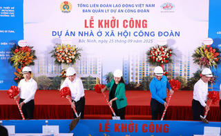 Bắc Ninh: Khởi công dự án nhà ở xã hội công đoàn tại phường Việt Yên (Bắc Ninh) hướng tới mục tiêu an sinh bền vững