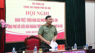 Công an TP Hà Nội triển khai khẩn trương các phương án ứng phó siêu bão Ragasa 
