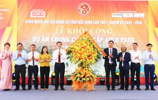 Bắc Ninh: Khởi công dự án chung cư cao cấp Gold Park, điểm nhấn kiến trúc mới chào mừng Đại hội Đảng bộ tỉnh lần thứ I