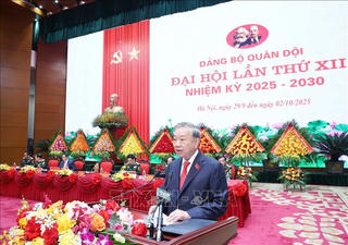 Tổng Bí thư Tô Lâm: Đảng bộ Quân đội và toàn quân cần 'hội tụ đoàn kết, hội tụ ý chí, hội tụ nhân tài, hội tụ sức mạnh'