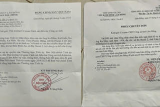 Sự việc bị cho là 'lừa đảo chiếm đoạt tiền vay' tại xã Đạ Huoai 2 (Lâm Đồng):
Ban Nội chính Tỉnh ủy đề nghị Công an tỉnh “giải quyết dứt điểm sự việc”