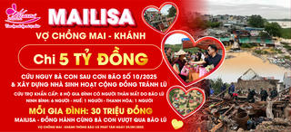 Vợ chồng doanh nhân Hoàng Kim Khánh - Phan Thị Mai hỗ trợ 5 tỷ đồng cứu trợ miền trung sau bão số 10