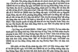 Vụ kiện đề nghị hủy sổ đỏ tại Cao Bằng: Cần xem xét ý kiến của cơ quan cấp giấy chứng nhận